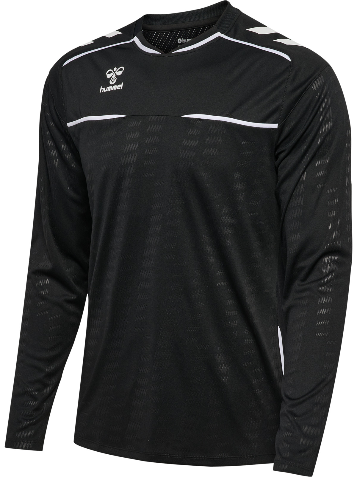 Langarmshirt, Herren, Trikot, Schwarz, Mesh