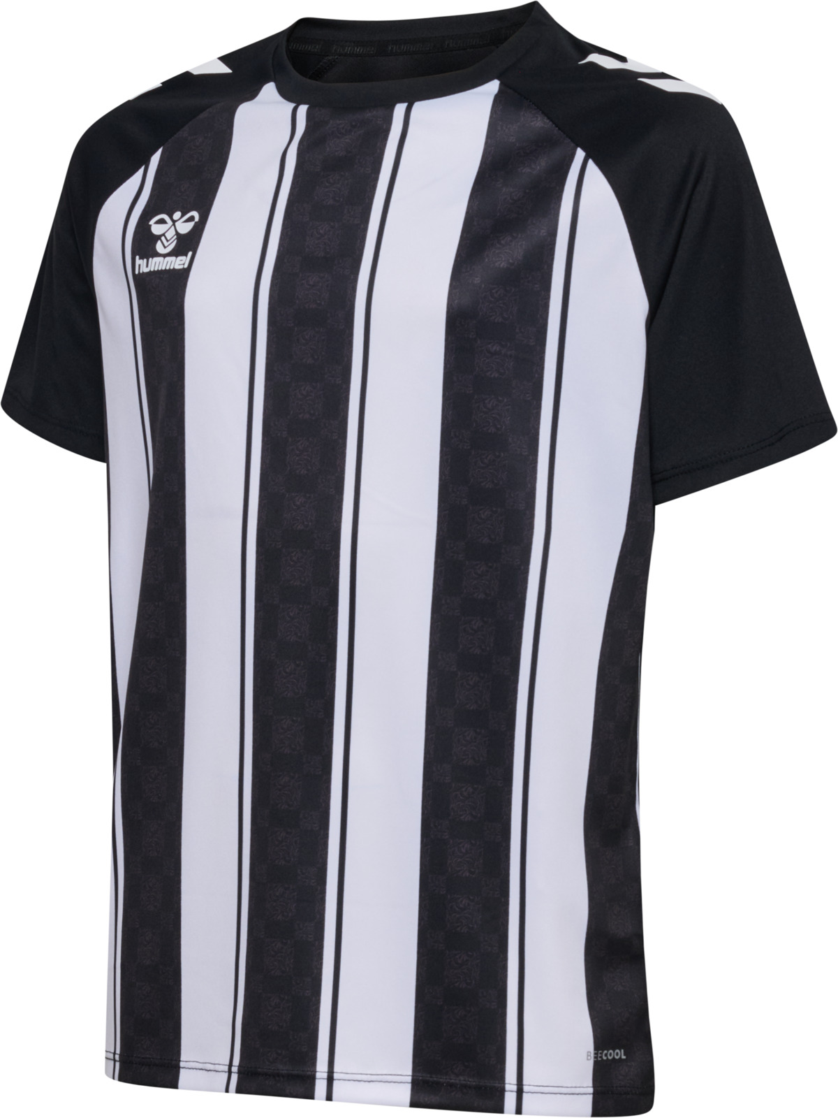 T-Shirt, Kurzarm, Streifen, Schwarz-Weiß, Hummel