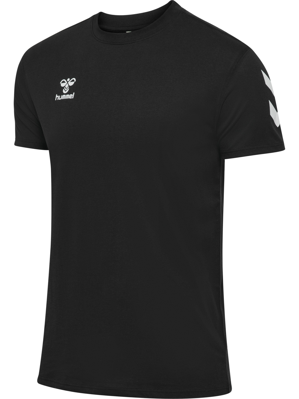 T-Shirt, Kurzarm, Schwarz, Hummel Logo, Plain