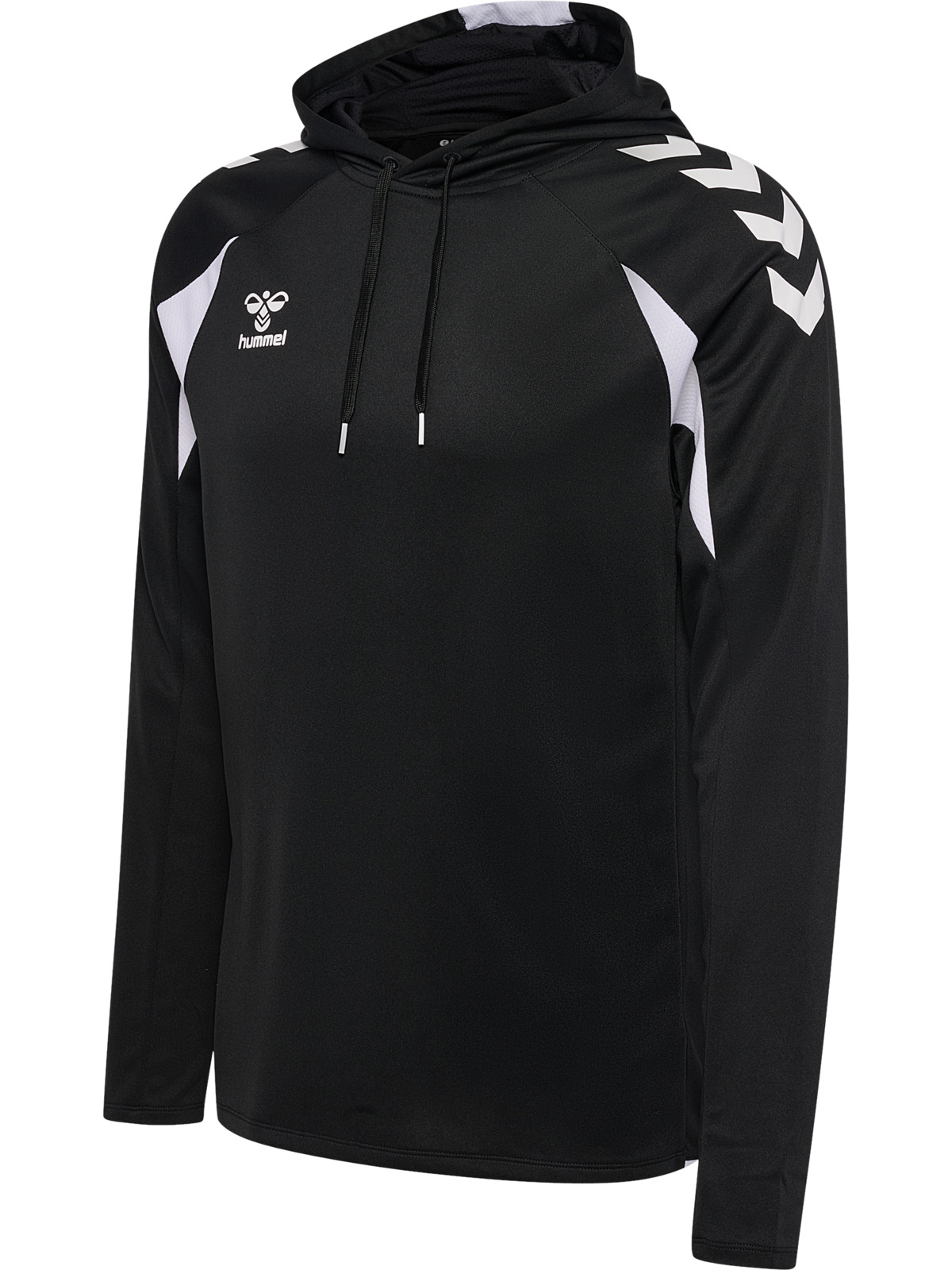 hoodie, schwarz, langarm, verstellbar, hummel logo