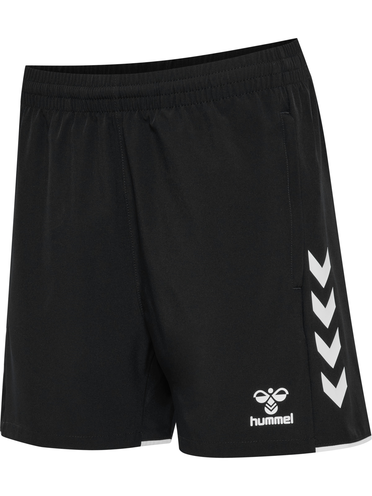 shorts, schwarz, soccer, hummel, logo