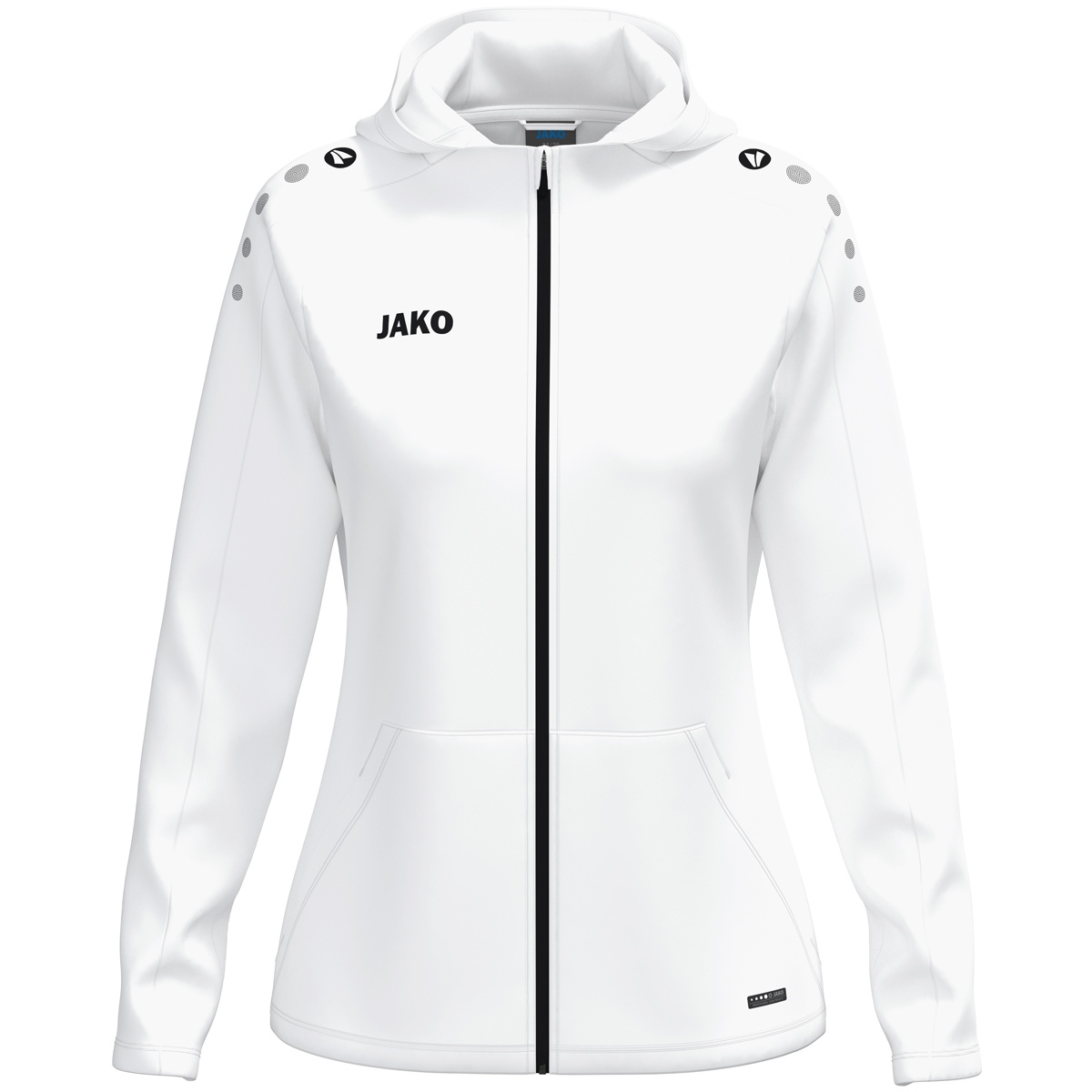 hoodie, jacke, weiß, reißverschluss, taschen