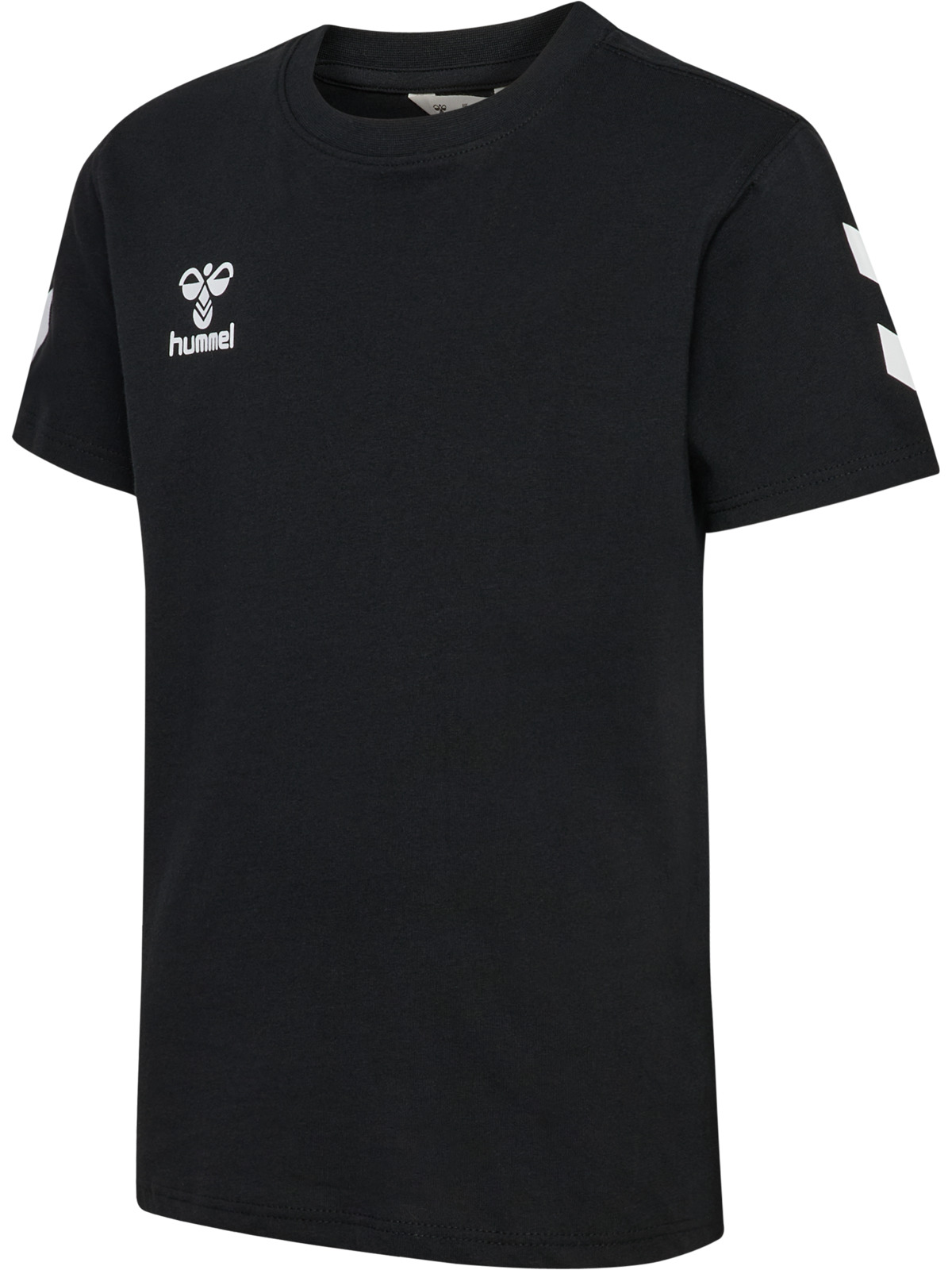 T-Shirt, Kurzarm, Schwarz, Rundhals, Label: Hummel