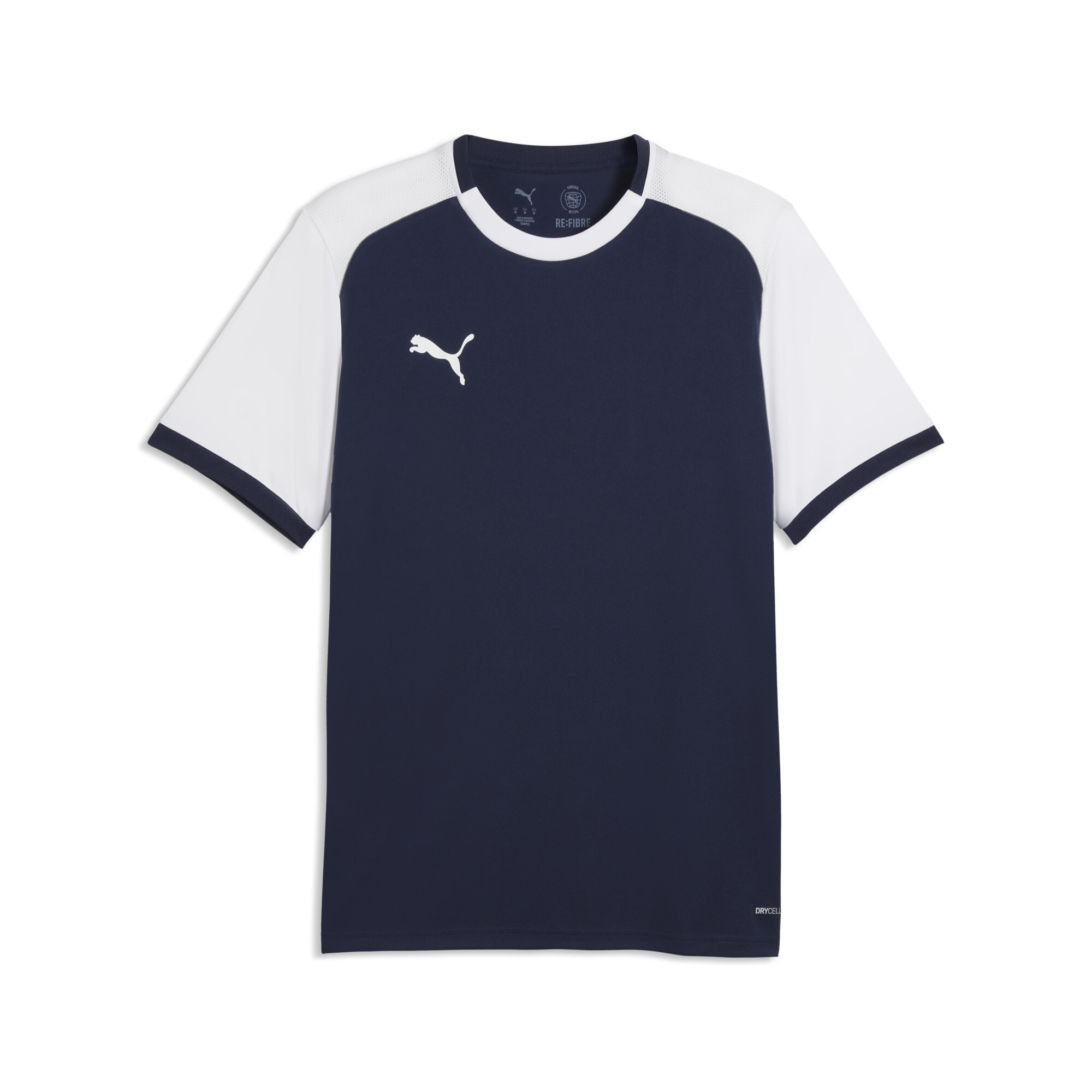 T-shirt, navy white, kurzarm, Rundhals, Sportshirt
