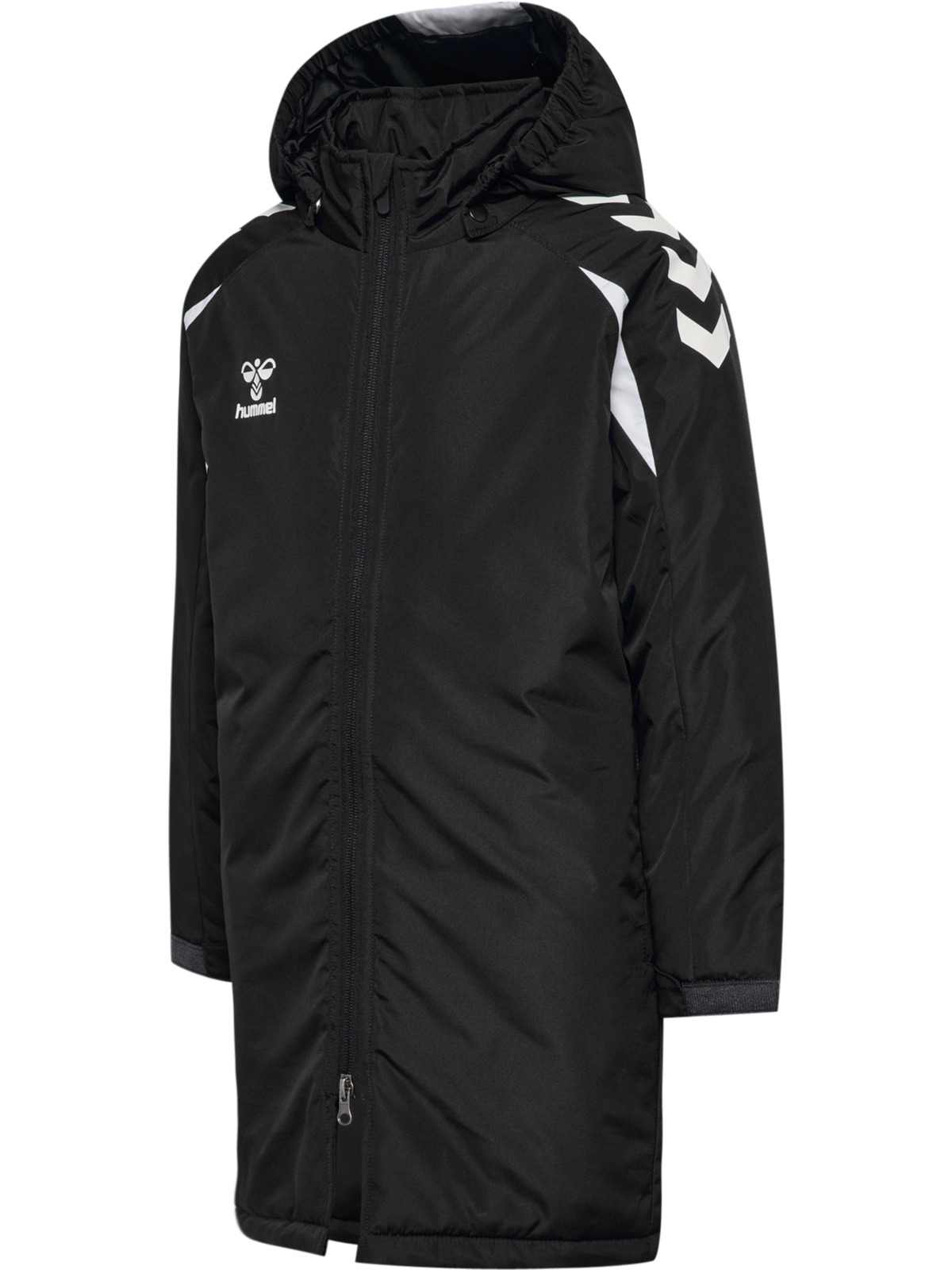 Mantel, Hoodie, Schwarz, Reißverschluss, Hummel