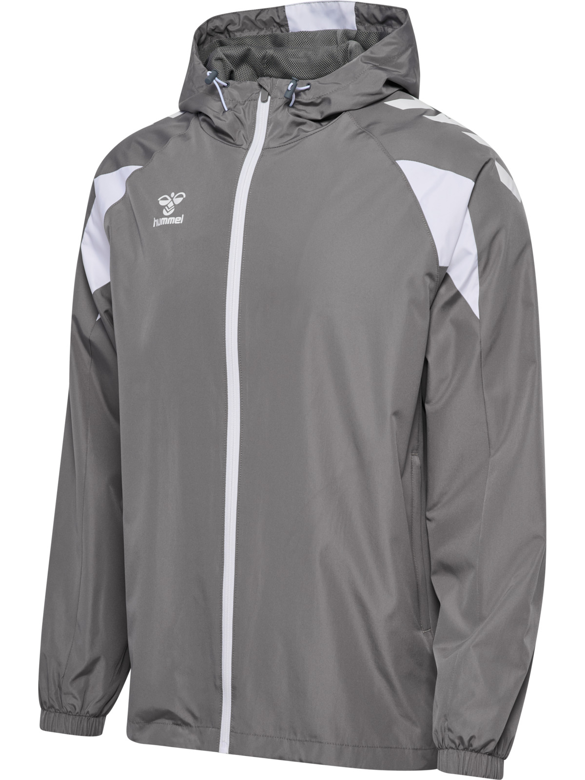 Hoodie, Windbreaker, Jacket, Gray, Zipper