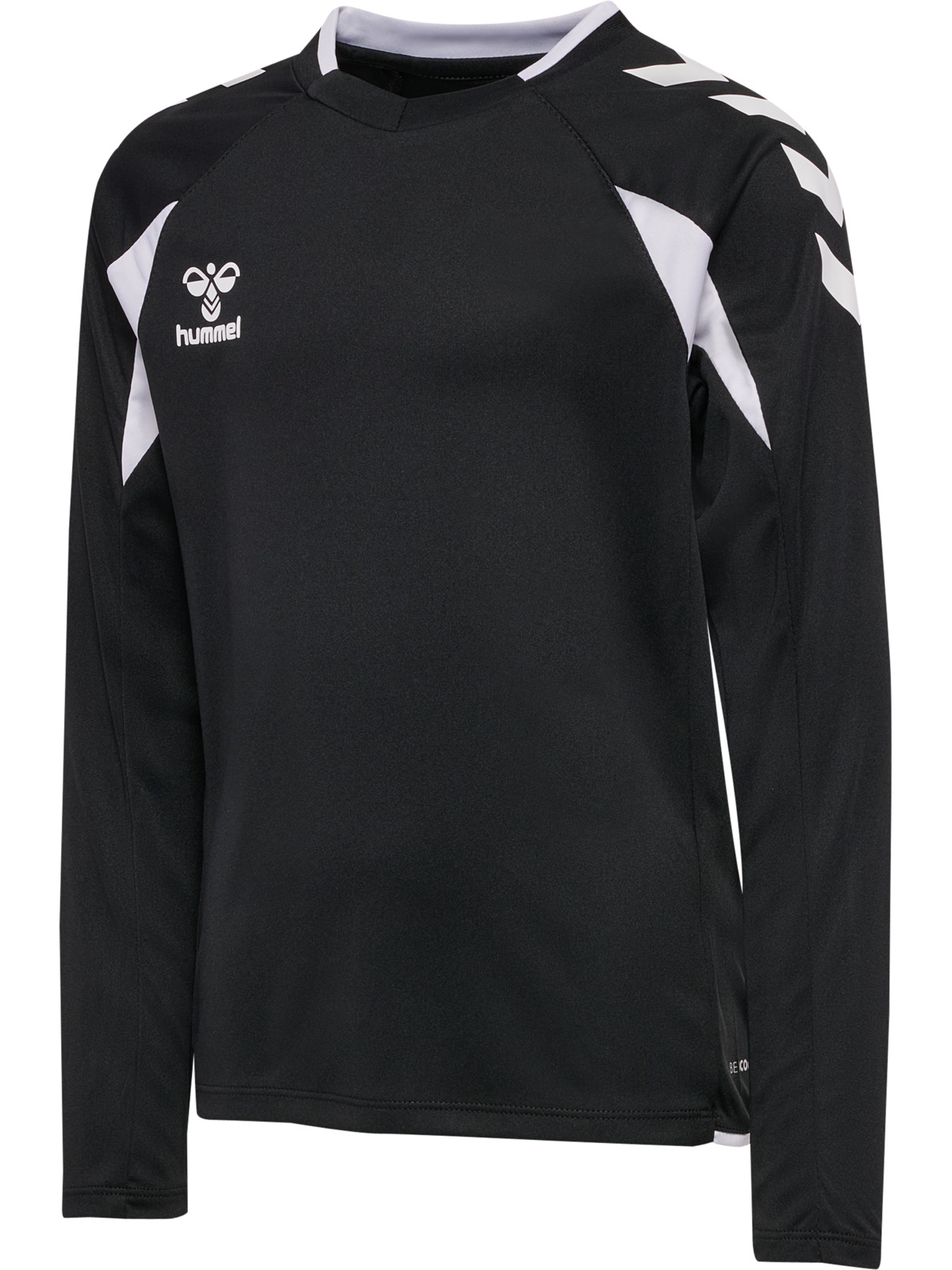 sportswear, long-sleeve, black, paneling, hummel logo