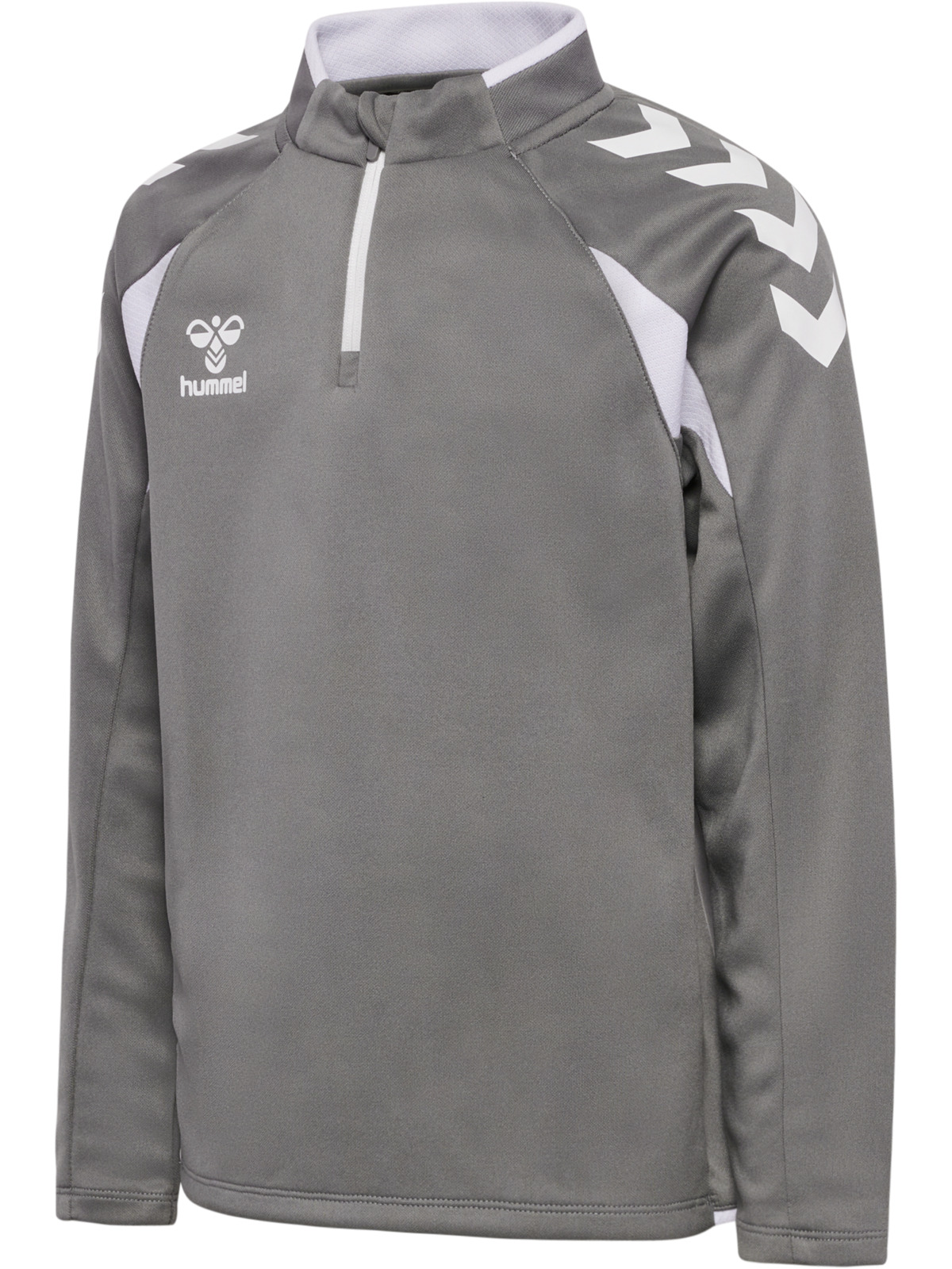 hummel, Trainingsshirt, Langarm, Kragenreihe?, Grau