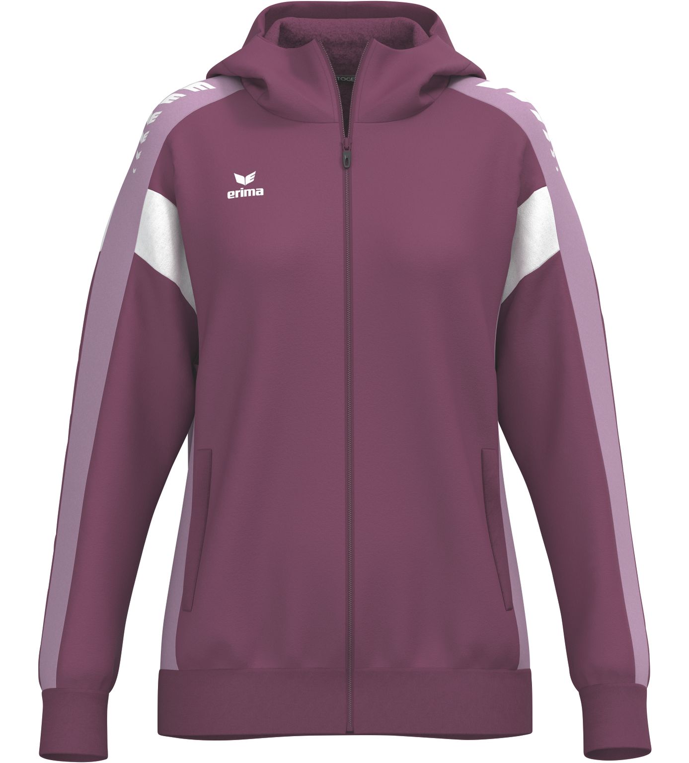 Hoodie, Reissverschluss, Trainingjacke, Lila, Taschen