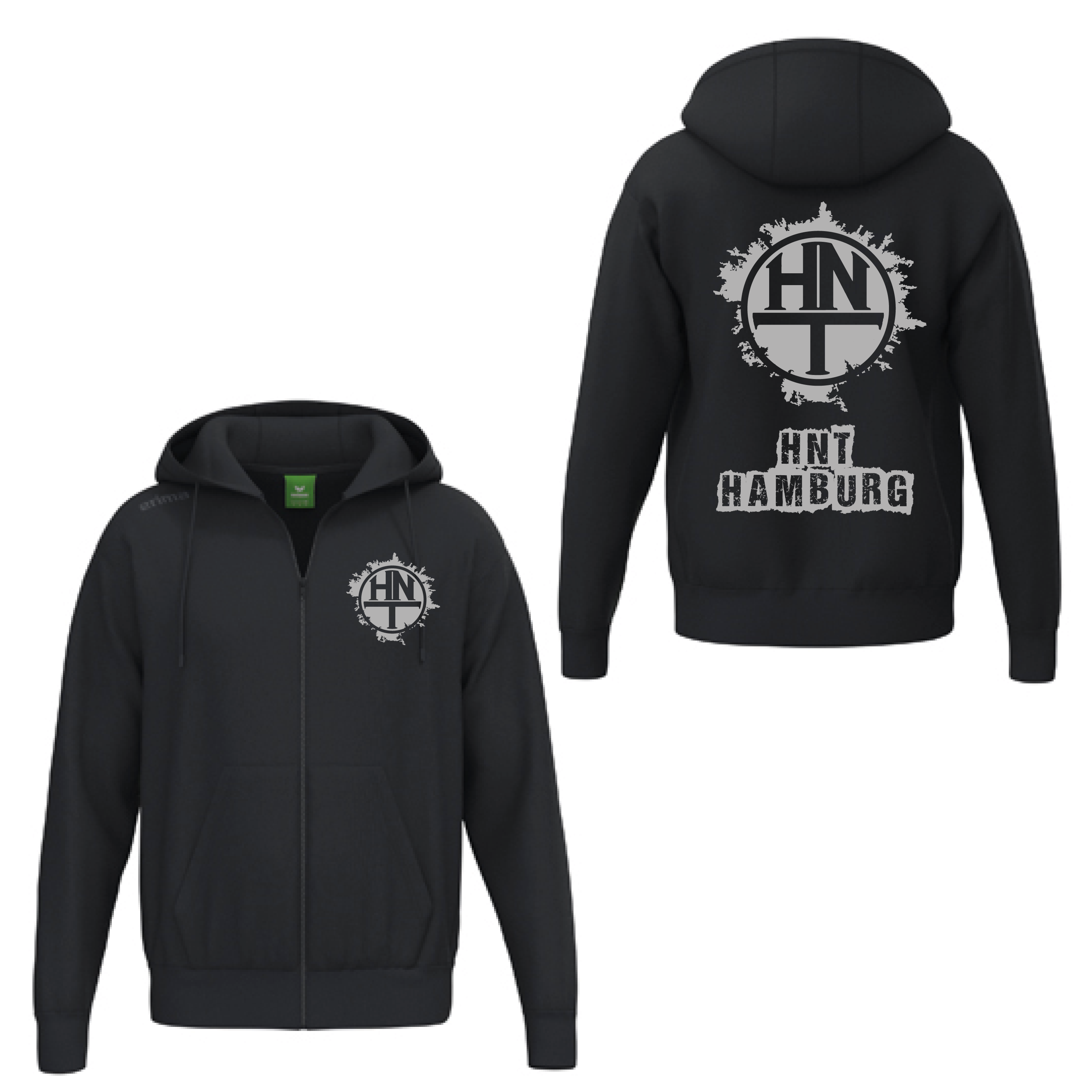 Fan Kapuzenjacke Grunge Schwarz