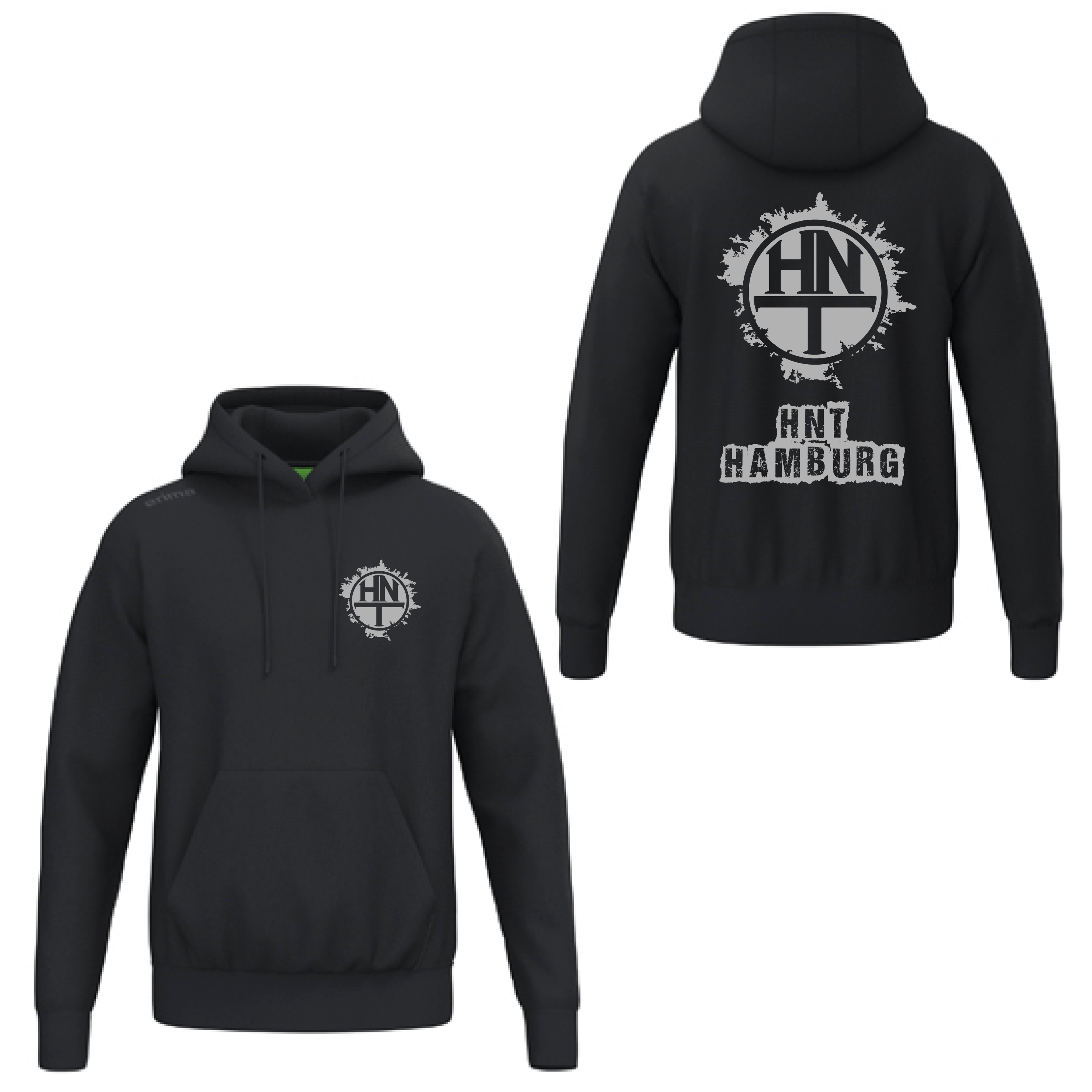 Fan Hoodie Grunge Schwarz