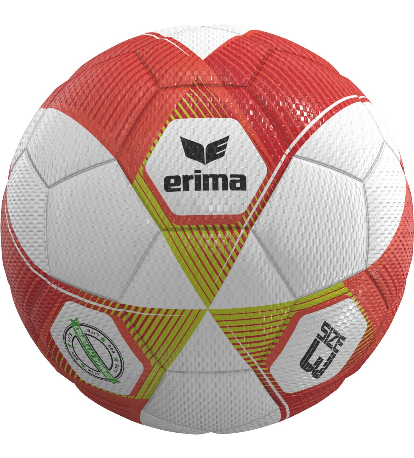 fußball, soccerball, geometrisch, rot, weiß