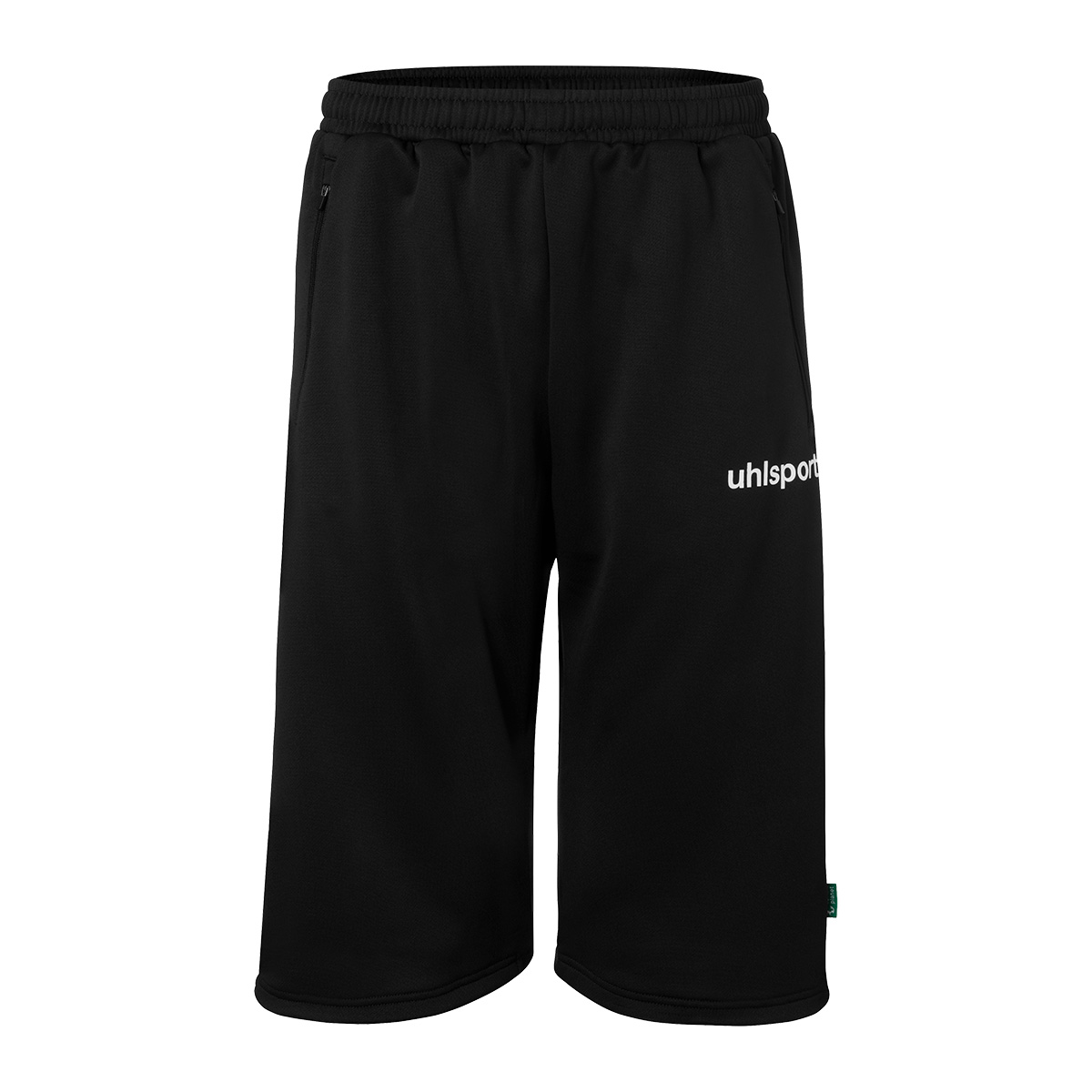 Shorts, Schwarz, Kordelbund, seitliche Taschen, uhlsport logo