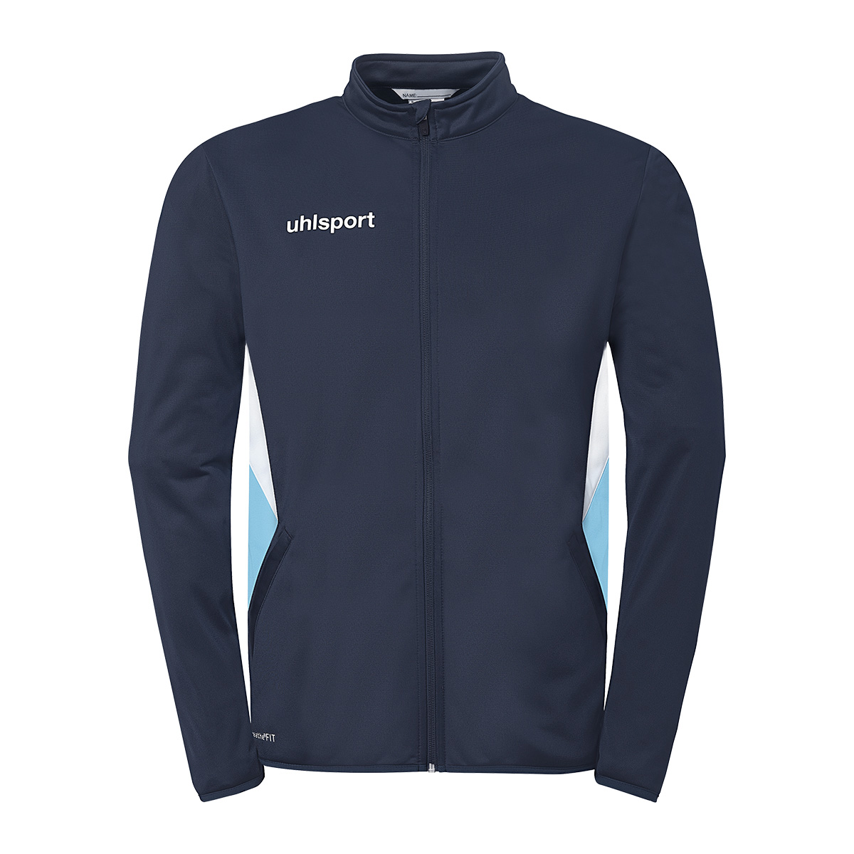 jacke, sportjacke, reissverschluss, navy, seitentaschen
