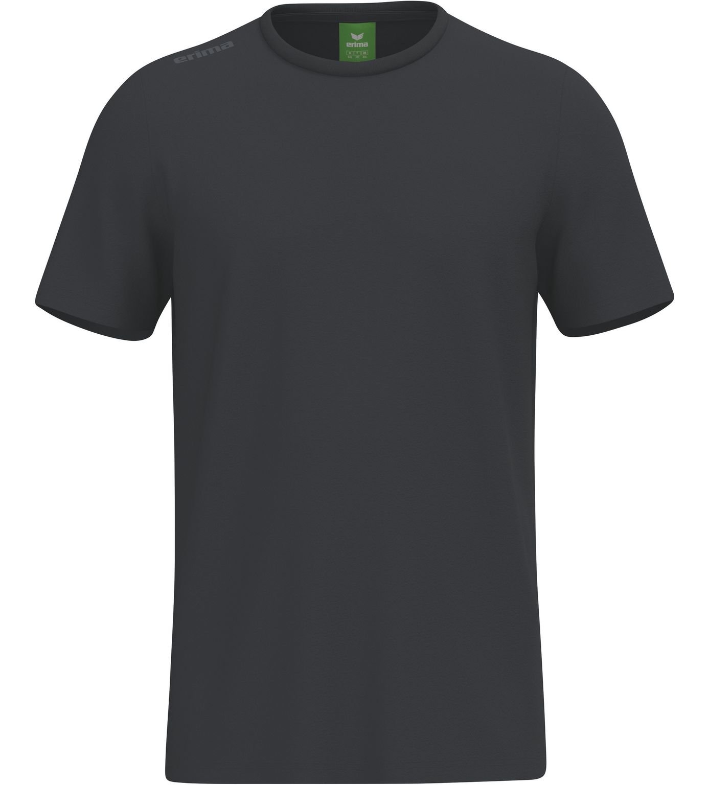 t-shirt, kurzärmelig, dunkelgrau, rundhals, einfarbig