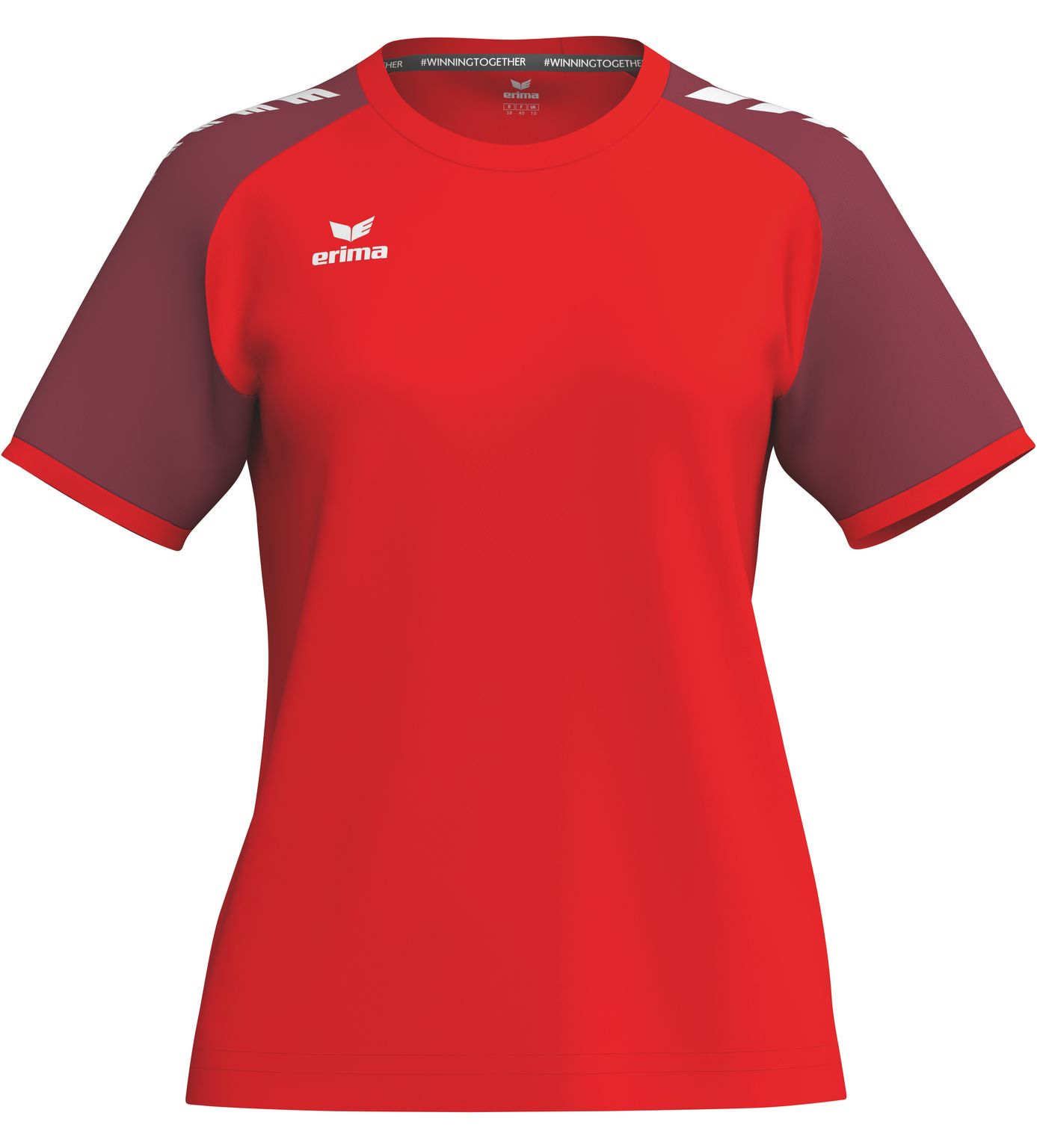 T-Shirt, Rot, Kurzarm, Sport, Erima-Logo