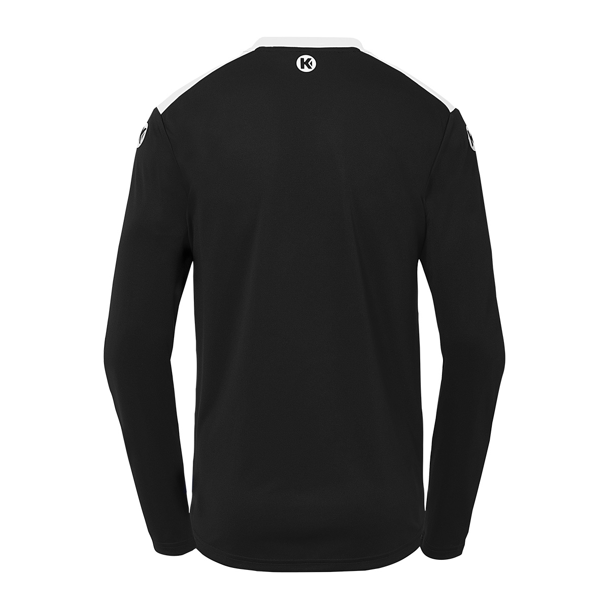 Langarmshirt, Schwarz, Rundhalsausschnitt, Kragenlogo, Kunstleder?, langsame_TAGS_NOT_APPLICABLE, langsame_TAGS_NOT_APPLICABLE, Langarmshirt, Schwarz, Rundhalsausschnitt, Minimalistisch, K-Logo, Langarmshirt, Schwarz, Rückenansicht, Longsleeve, Kelle Mark
