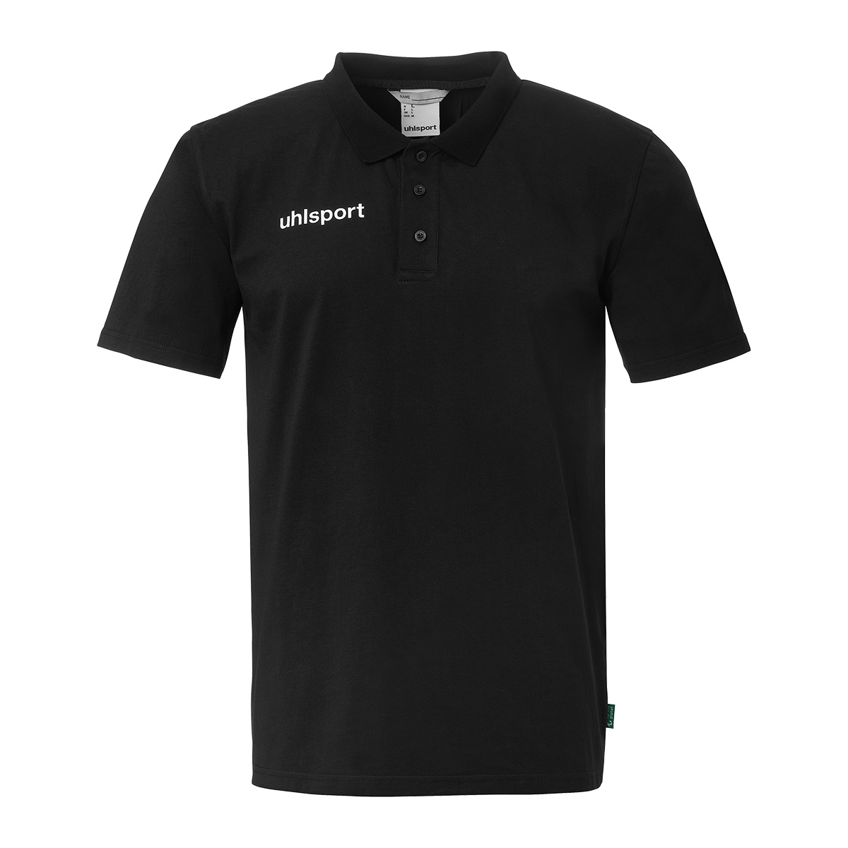 Polohemd, Kurzarm, Schwarz, Knopfleiste, UhlSport Logo
