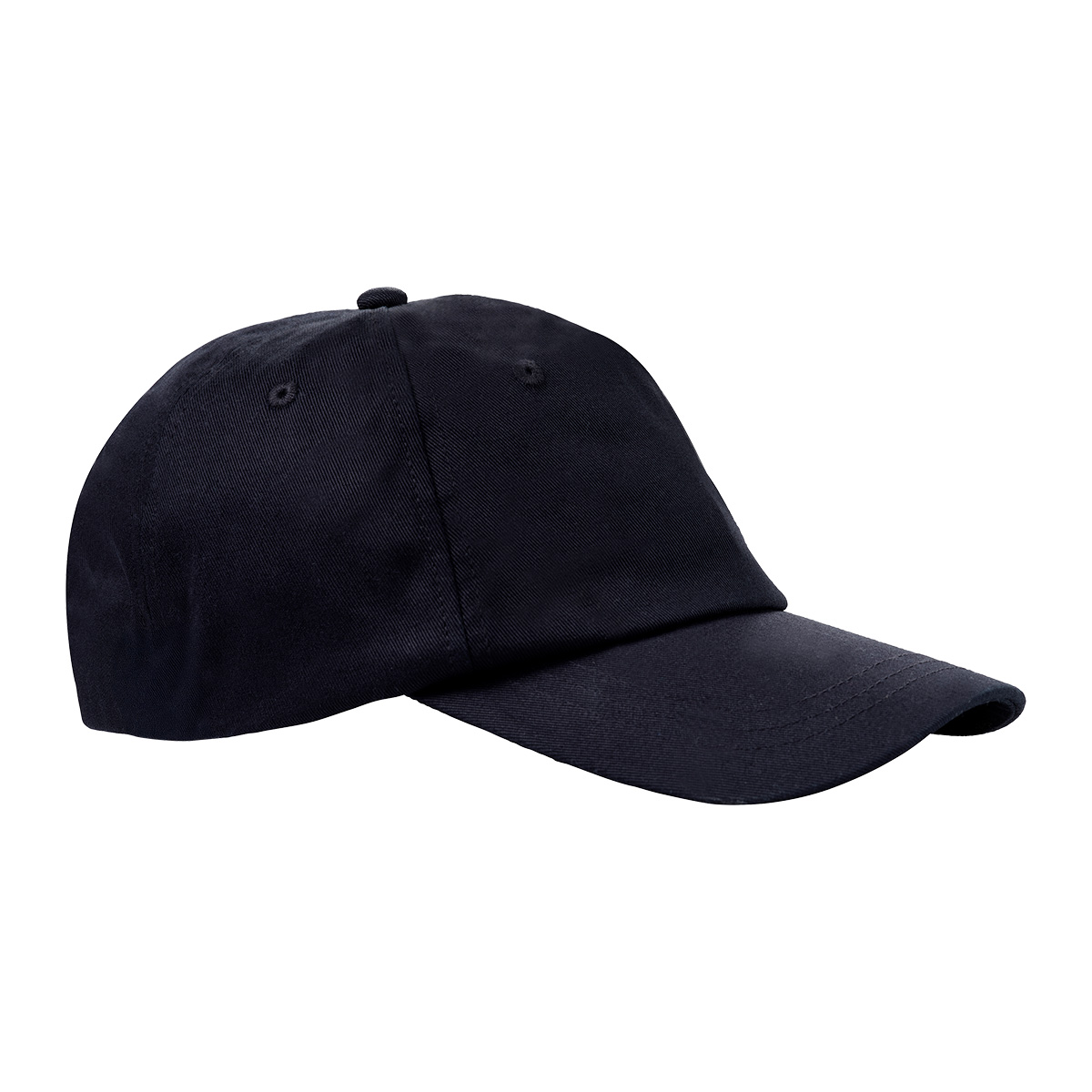 Baseballcap, Unifarben, Kappe, Abschlusskrempe, Paillettenfrei, Baseballkappe, Navy, Casualmütze, Sechs- Panel, Gebogene Krempe