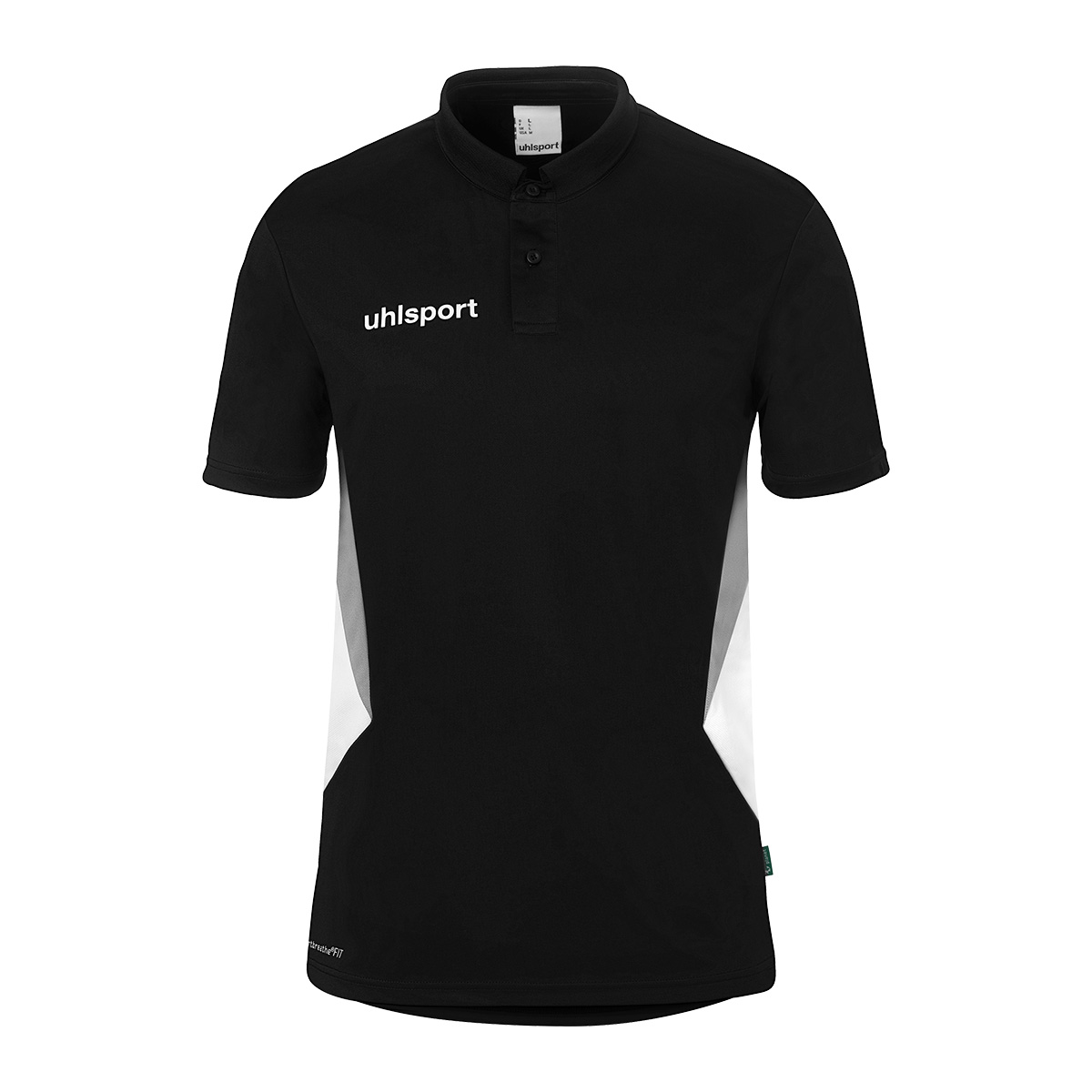 Polo, Schwarz, Kurze Ärmel, Sport, Logo