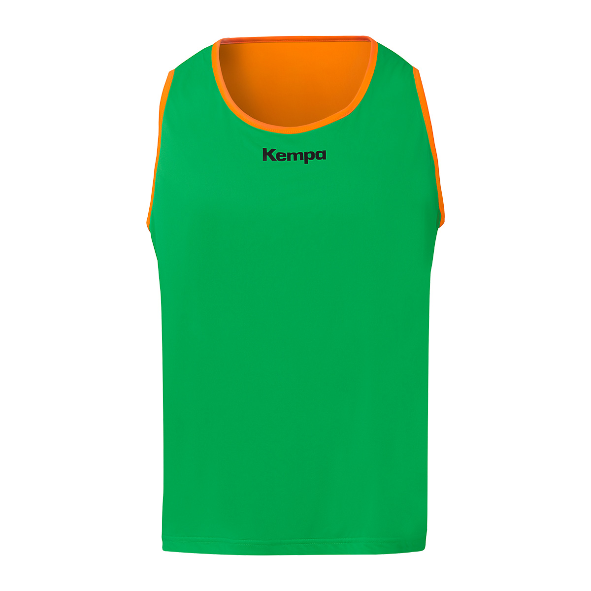basketball, Weste, ärmellose Weste, grün, orange Rand, Trikot, Grün, Orange Akzente, Tanktop, Kempa, Grün, Trikot, Tanktop, Sportswear, KempA, Trägershirt, Sportunvest, Grün, Orangene Akzente, Drucklos