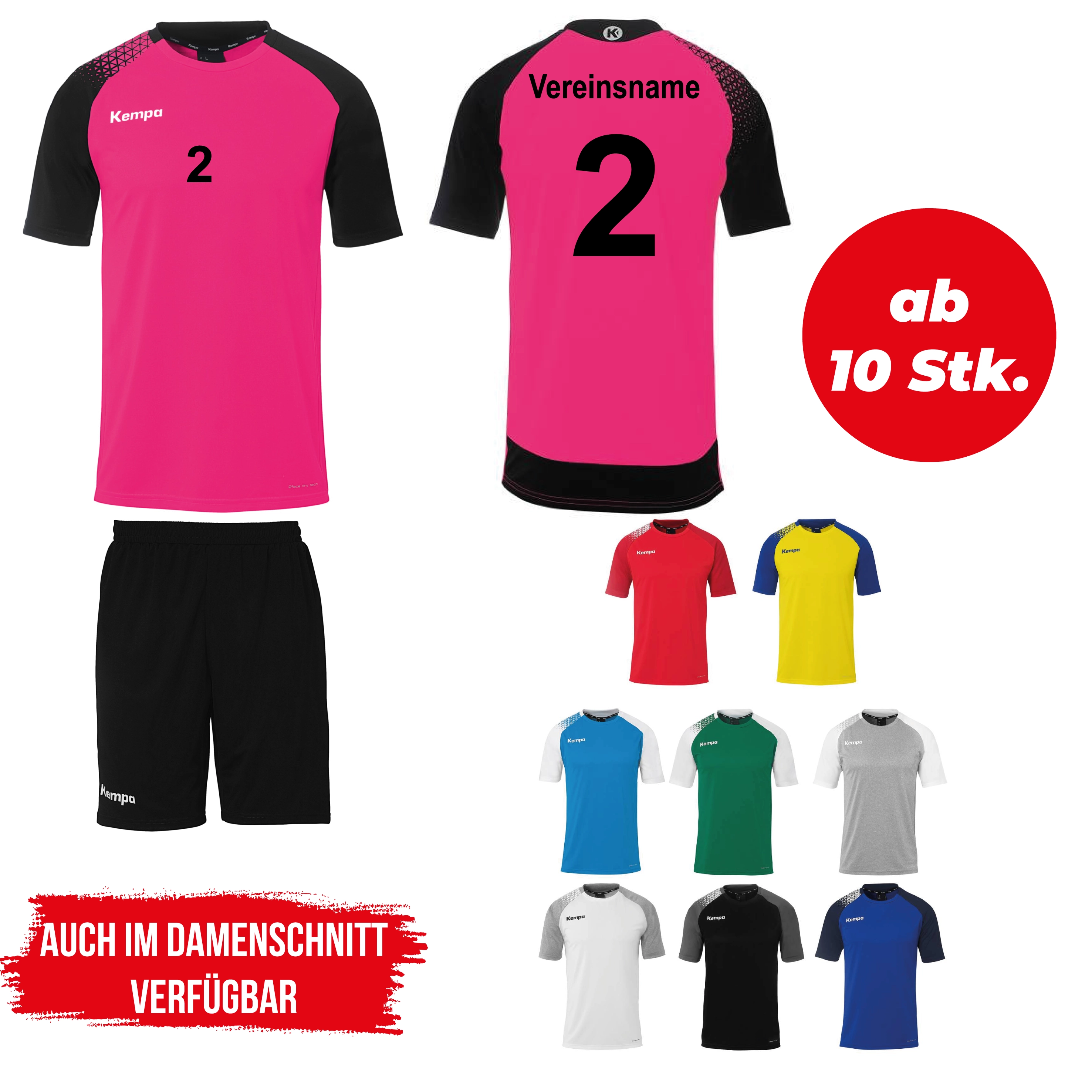 Trikotsatz Handball Kempa AMBITION28 ab 10 Stk. inkl. Druck
