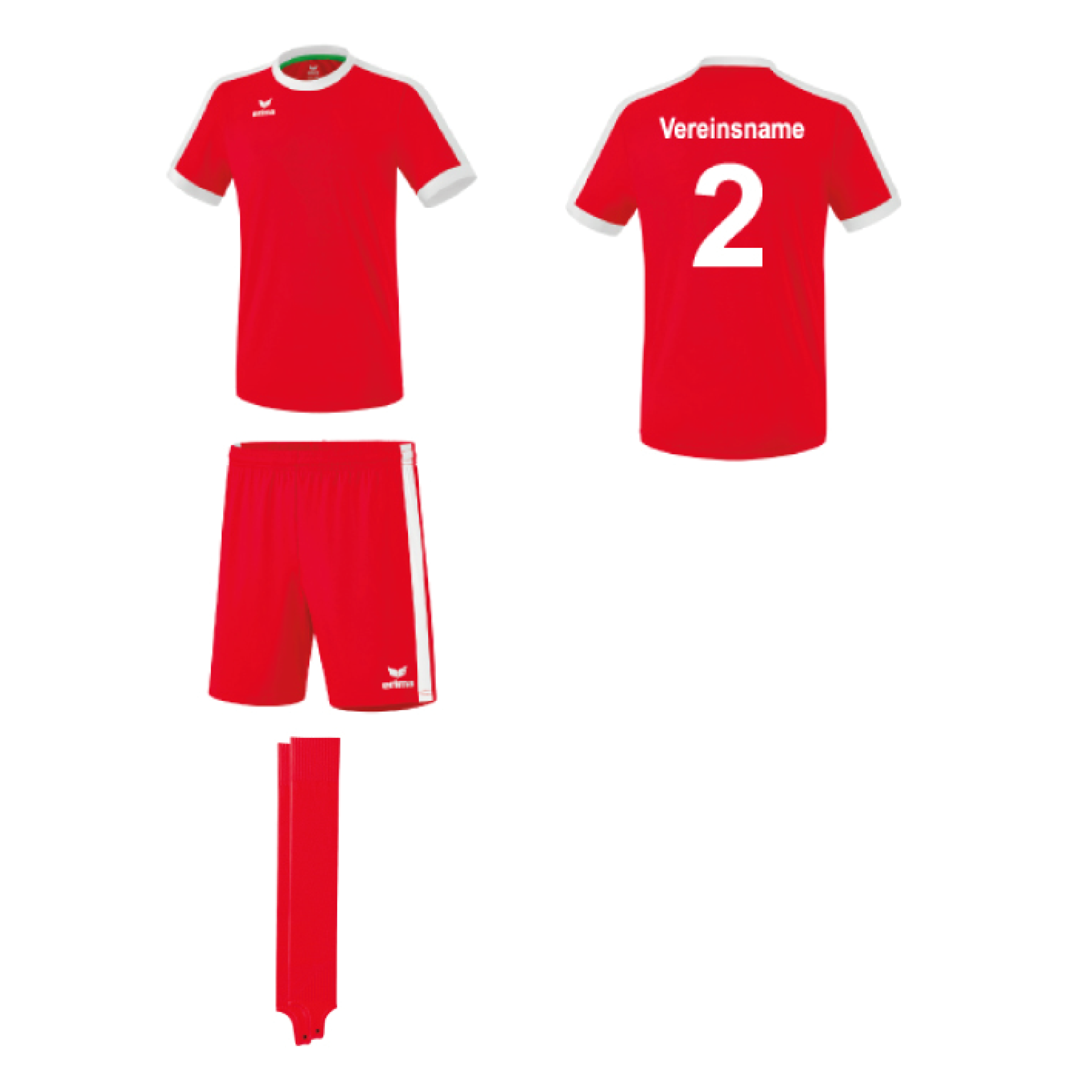 Trikotsatz Fußball Erima RETRO STAR ab 10 Stk. inkl. Druck