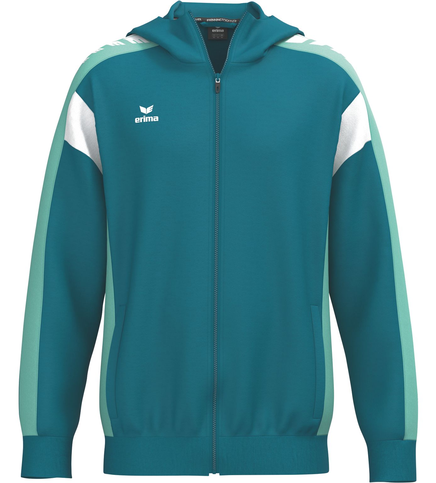 Hoodie, Reißverschlussjacke, Teal, Sportjacke, lange Ärmel