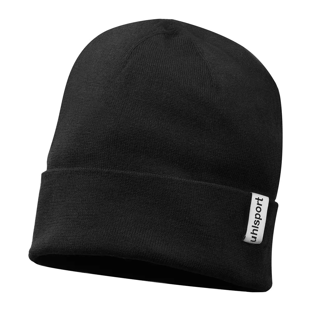 Mütze, Gestrickt, Schwarz, gefalzt, Label-/Etikettenschnitt