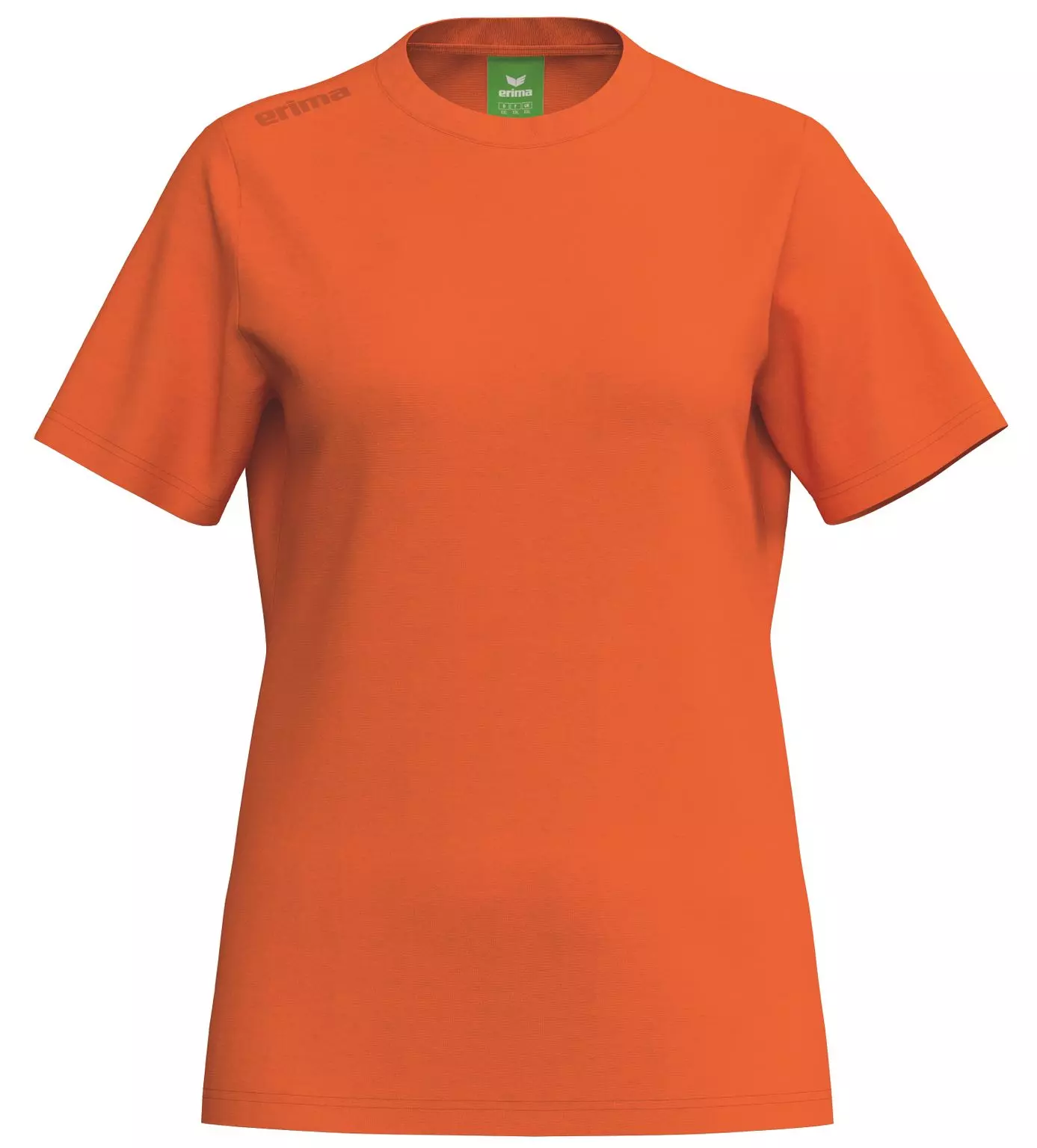 T-Shirt, Kurzarm, Unifarben, Orange, Baumwolle