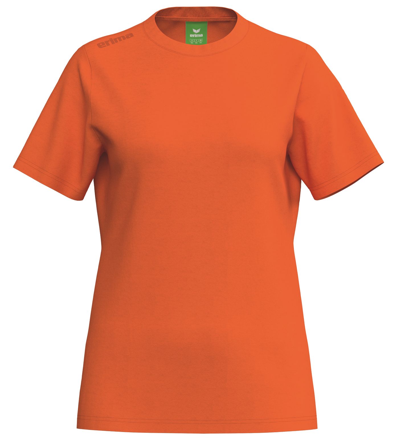 T-Shirt, Kurzarm, Unifarben, Orange, Baumwolle