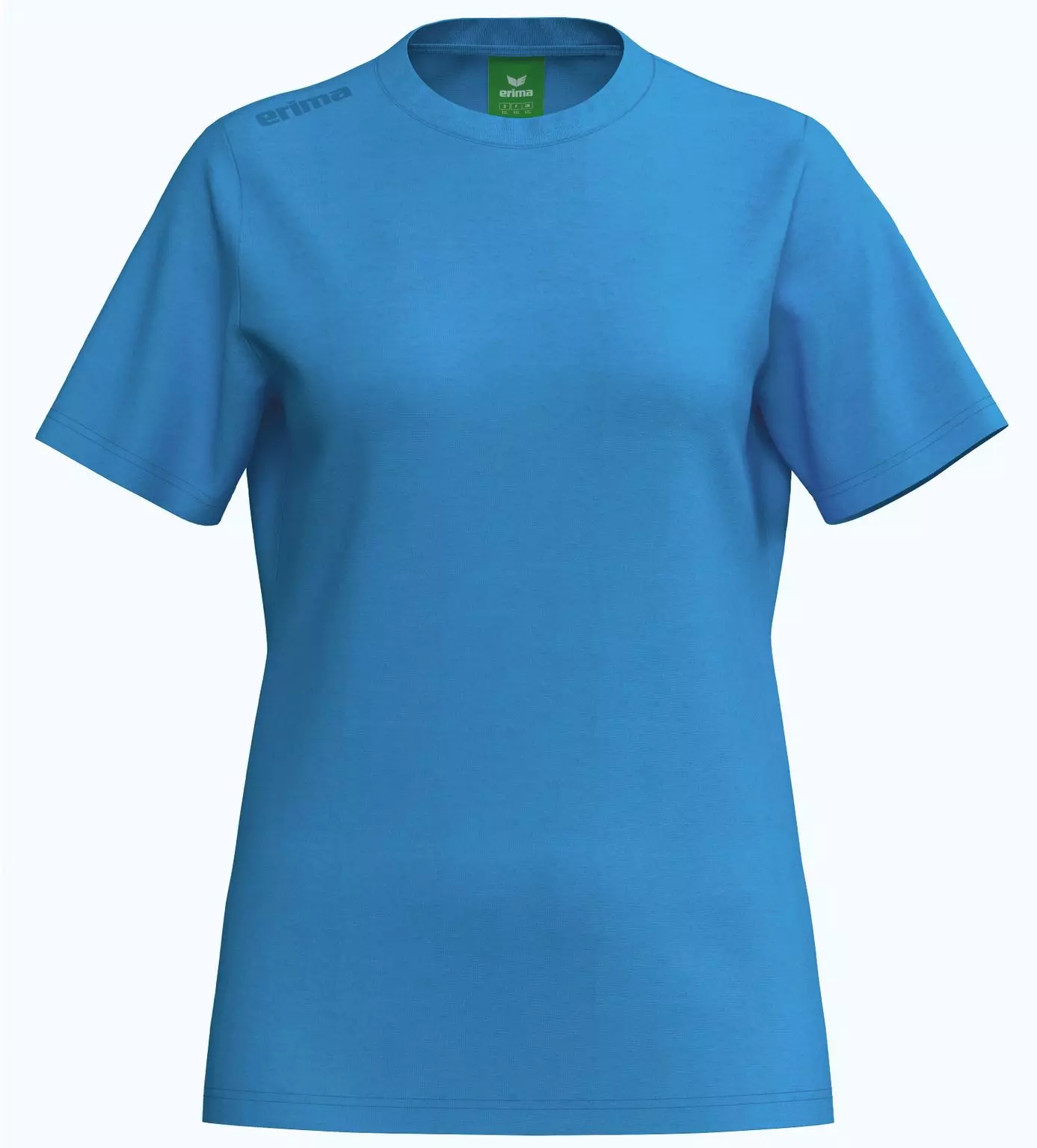 T-Shirt, Kurzarm, Unifarbe, Baumwolle, Blau
