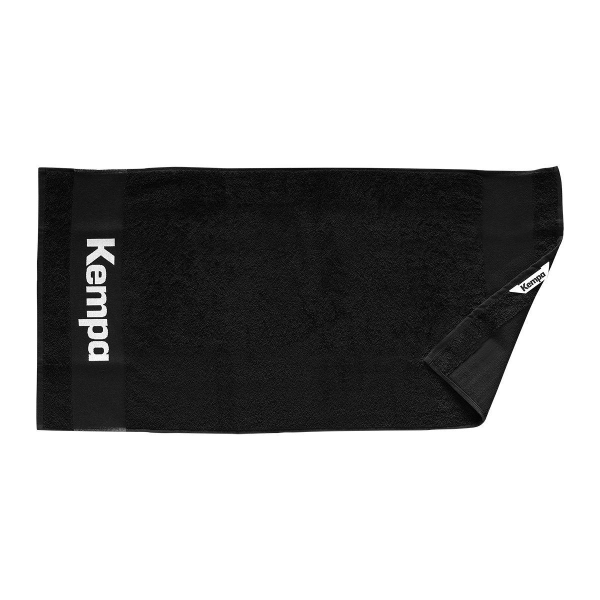  Handtuch, schwarz, Gym-Tuch, Kemp brand sichtbar, Badetuch, handtuch, towel, black, black-edge, small